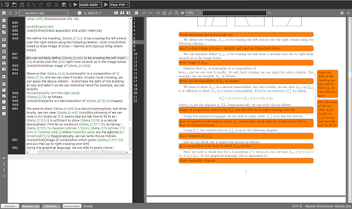 Bright orange todo notes generated in LaTeX.